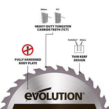 Evolution Power Tools - Hoja de sierra de corte, acero inoxidable