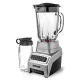 Black + Decker BL1140MS-MX Licuadora Pulverix 12 vel 700 watts jarra de vidrio + mini vaso (Gris)