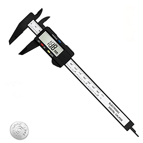 Electrónica Digital Calibrador de Pantalla 6’’ LCD Metric Conversion Entre 6 Inches y 150mm,Calibrador Impermeable Digital Abrazaderas