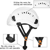 LINGOSHUN Casco Protector al Aire Libre Ajustable con Gafas Casco de Seguridad Industrial para Escalada de Construcción/Yellow / 1 PCS