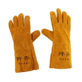 Esquirla Guantes de material cuero para soldar resistentes, para horno/parrilla/chimenea