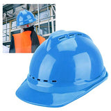 Dioche Casco Seguridad de ABS Recto Grueso, Protección Cabeza del Sitio Construcción Trabajador, Casco Rígido Ventilado y Transpirable Cinco Colores Disponibles(Azul)