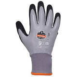 Ergodyne ProFlex 7501 Guantes de trabajo de invierno impermeables con revestimiento gris, mediano, 2 unidades