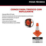 Cono Señalización para Tráfico 45 cm de altura con Reflejante Dogotuls CT3001