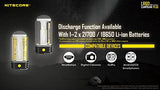 COMBO: NITECORE LR60 280 Lumen USB Rechargeable Pocket Camping Lantern w/ 2x NL1835HP 3500mAh Batteries and Eco-Sensa USB Cable