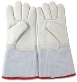 Guantes impermeables, guantes de nitrógeno líquido. Guantes de trabajo de cuero Protectores Largos con largo,criogénico,impermeable,resistente al agua con mangas de cuero de vaca de nitrógeno resisten