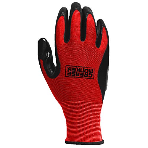 Grease Monkey - Guantes de trabajo con revestimiento de nitrilo y agarre