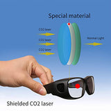 Gafas protectoras de seguridad láser de CO2, protección de los ojos, 10600 nm, reflectantes, a prueba de láser de CO2 grabado láser, 9000-11000 nm para protección láser con certificado DIN CERTCO