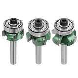 FTVOGUE R1 / R2 / R3 Edgetrimmer Router Bit 4 Dientes Cortador de Corte Fresadora de Carpintería Para Máquina de Grabado de Carpintería (1/4 * R3)