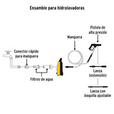 Pretul Hila-1300P Hidrolavadora Eléctrica, 1300 PSI, 1200 W, 4.8 L/min