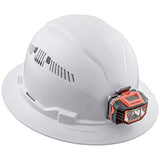 Klein Tools 60407 - Gorro Duro, Ligero, Estilo de ala Completa ventilada, Acolchado, autoabsorbente, Resistente al Olor, Color Blanco