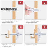 Hilitchi Molly and Toggle Bolt - Perno de tuerca de acero cincado (30 unidades, 1/8 pulgadas)