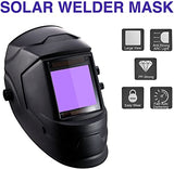 Escudo de cara de soldadura, máscara de soldadura portátil, máscara de casco de soldador, oscurecimiento automático DIN4-13 Casco de soldadura, casco de control grande de 100x93 mm for molienda de sol