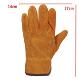 Guantes de soldadura Guantes de trabajo Guantes de soldadura de cuero de vaca ignífuga Guantes de seguridad anti-calor for soldadura Guantes de protección de metal for soldadura Resistencia extrema al