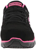 Skechers for Work Synergy Sandlot - Zapato de trabajo con cordones para mujer, Negro/Rosado, 6 US