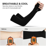 Zitainn 1 par de Mangas de Brazo de enfriamiento Cubierta de Brazo Absorbente de protección UV para Ciclismo al Aire Libre Conducción Correr