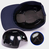 WXJ Gorra Antigolpes Transpirable Y Anticolisión Estilo de Béisbol Tejido de Polialgodón Casco Duro ABS Carcasa Interior Anti-Rotura Tamaño Ajustable Hombres Y Mujeres En Invierno