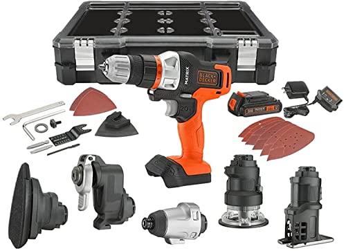 BLACK+DECKER BDCDMT1206KITC Matrix 6 Kit de Combo de herramientas con estuche