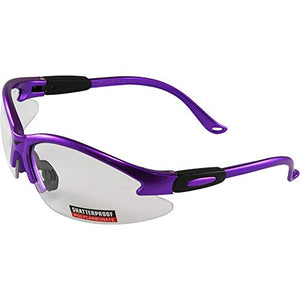 Global Vision Cougar Lab & Gafas de seguridad Lente transparente (morado)