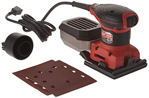 Milwaukee M4 6033-21 Lijadora Orbital 1/4 Hoja 3 Amp 14000 Opm con Bolsa Recolectora de Polvo