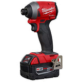 Milwaukee 2853-22 M18 - Kit de destornillador de impacto hexagonal de 1/4 pulgadas