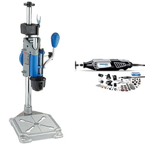 Dremel, Estación de Trabajo para Herramientas Rotativas, 220-01 + Dremel 4000 Mototool Con 6 Aditamentos y 50 Accesorios + Maletín