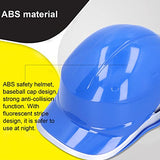 Casco de Seguridad Casco Ajustable Anti-rotura Azul con Franja Reflectante para Obras de Ingeniería de Energía