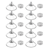 Juego de 10 Soportes para ventosas Fuertes M4 - Soportes de Ventosa Transparentes de 8x40 mm para Ventanas de Vidrio Azulejos Paredes Espejos y Superficies Lisas