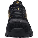 LARNMERN Zapatos con Punta de Acero para Hombre, Botas de Trabajo de Seguridad indestructibles y Antideslizantes, cómodas Zapatillas antipinchazos para Hombre L91182(28.0 cm, Negro y Amarillo)