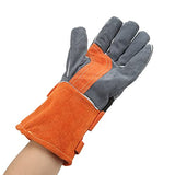 LBEC Guantes Resistentes al Calor, Guantes Protectores ignífugos para Asar en el Horno Naranja