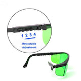 Comgrow Gafas de mejora láser verde, 2 paquetes – Gafas de seguridad de protección ocular para nivel láser verde, herramientas láser rotativas y multilínea – Gafas con patillas ajustables (caja protectora incluida)