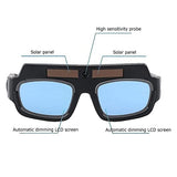 HULE Luoqun Store Masca de Soldadura de Autos con energía Solar Gafas de Casco Soldador GLES ARC Anti-Shock con Estuche de Almacenamiento (Color : Negro)