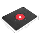 Germerse Level-Loc Rings Deluxe Router Base Plate Routers Tool Precisión Negro y Rojo para carpintería doméstica