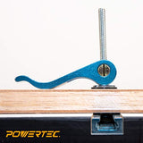 POWERTEC 71502 abrazadera de aluminio para carpintería, inserto roscado 5/16"-18, 4 unidades