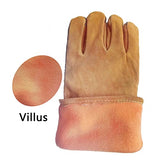 QYTEC Chaqueta de Soldadura Guantes de Trabajo Guantes de Soldador de Cuero Anti-Heat Guantes de Seguridad for soldar Guantes de protección de Metal for soldar Resistente al Calor