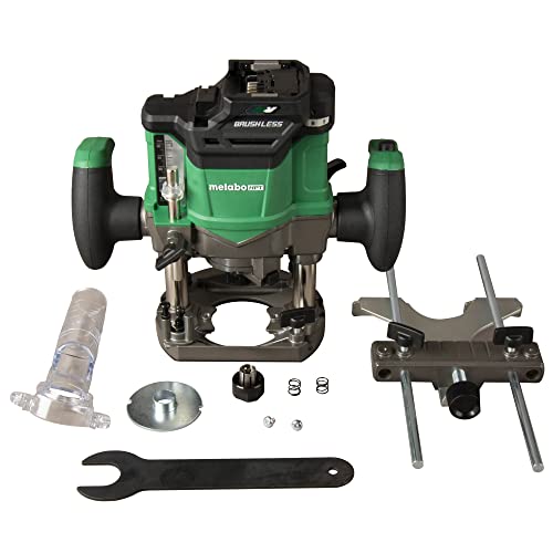 Metabo HPT Router inalámbrico MultiVolt™ de 36 V, solo herramienta, sin batería, incluye pinzas de 1/2 pulgadas y 1/4 pulgadas, velocidad variable, adaptador de CA opcional, M3612DAQ4