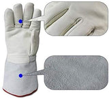 Guantes impermeables, guantes de nitrógeno líquido. Guantes de piel de vaca protectores de nitrógeno líquido a prueba de agua Guantes de trabajo criogénicos de resistencia a baja temperatura (35 cm)