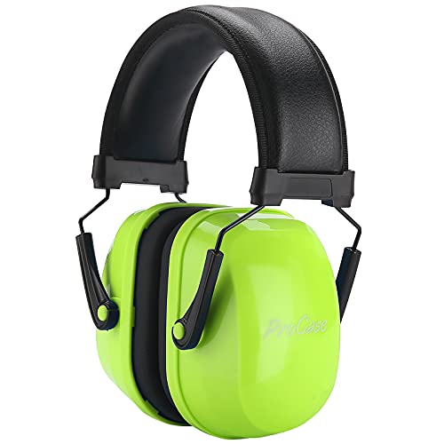 ProCase Orejeras de Protección Auditiva para Niños, Earmuff con Cancelación de Ruido NRR 25db Protector Auditivo para Niños Pequeños Niños Adolescentes en Lugar Ruidoso -Verde