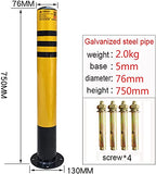 Poste de Barrera de estacionamiento Duradero, bolardos de estacionamiento fijos, Poste de Entrada de Seguridad de bolardo de estacionamiento Fijo, Protege su Espacio de estacionamiento (S