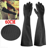 XINYE wuxinye 60 cm Goma PPE Latex Gauntlets Largos Guantes Resistente al ácido Protección química Protección química Látex Guantes industriales Ajuste para el Trabajo Hogar