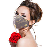 Mascarillas/cubrebocas Adulto con fibra de PLATA 100% ORIGINAL, OFERTA Lavable y reutilizable (L/G, Negro/Marmol)