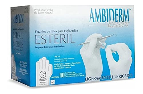 AMBIDERM Guante Latex ESTERIL Grande 100pz