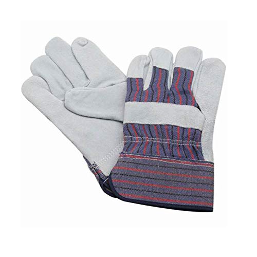 Rocky Mountain Goods Guantes de trabajo de piel, grandes, resistentes, para jardinería, paisajismo, construcción, hombres, palma de piel acolchada, puño de seguridad