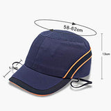 BWBZ Casco Gorra De Béisbol De Seguridad 5,5 CM ala Corta 360 ° Ventilación Total Material ABS Ajuste De Hebilla De Tres Engranajes Protección De Forro Trabajo Gorra Transpirable Gorra De Trabajo