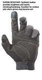 Custom Leathercraft Handyman Guantes de trabajo con agarre flexible