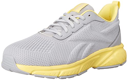 Amazon Essentials by Reebok Tenis de Trabajo de Seguridad para Mujer All Day Comfort Antideslizante con Puntera de aleación, Color Gris Puro/Siempre Amarillo, 6.5 M de EE. UU