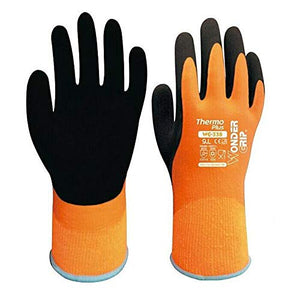 LPRED Guantes de trabajo térmicos gruesos para jardín, impermeables, a prueba de frío, guantes de trabajo de doble capa con revestimiento de látex, protección criogénica, protección de las manos (S,WG-338)