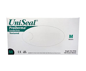 uniseal ProDerma Grado Médico Guantes de látex, sin talco, tamaño pequeño, – 2 BX de 100 Cada