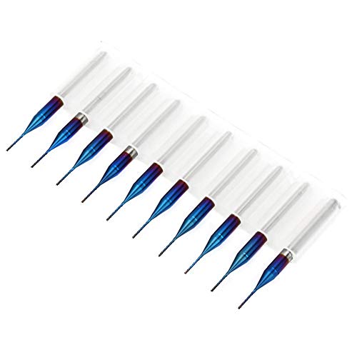 10 Unids Cono Fresa de Carburo de Tungsteno Cortador Recubierto Azul Molino de Fresas Para Pcb Scm Placa de Circuito Máquina de Grabado(0.5mm)