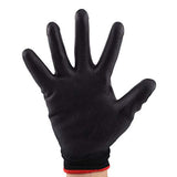 Colorido - Guantes de Trabajo cómodos de Nailon antiestáticos, Antideslizantes, protección de Dedos, Seguros para Hombres, Negro, 1